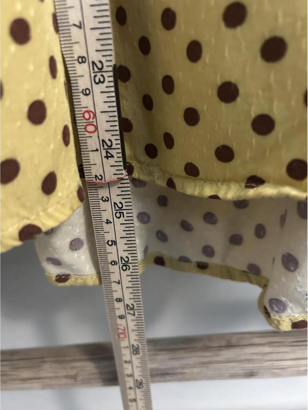 Maeve by Anthropologie Yellow Polka Dot Blouse Medium - Picture 6 of 9